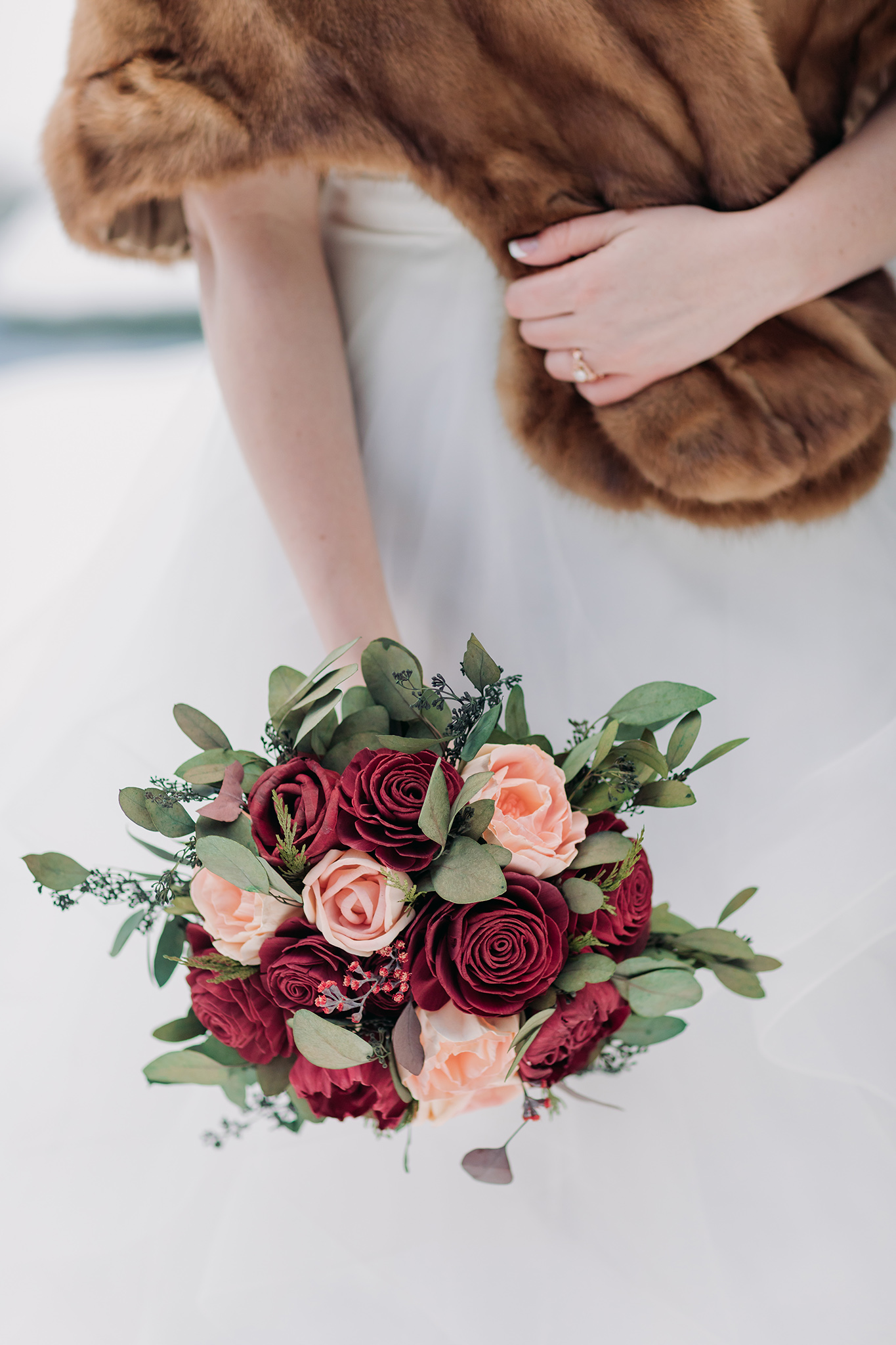 pink red wedding flowers
