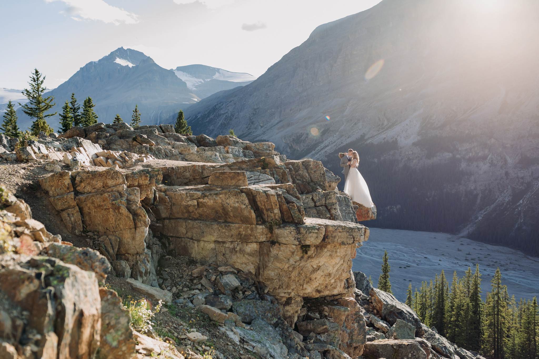 A Guide to Eloping in the Canadian Rockies | Mountain Wedding photographed by ENV Photography | Peyto Lake elopement in Banff National Park