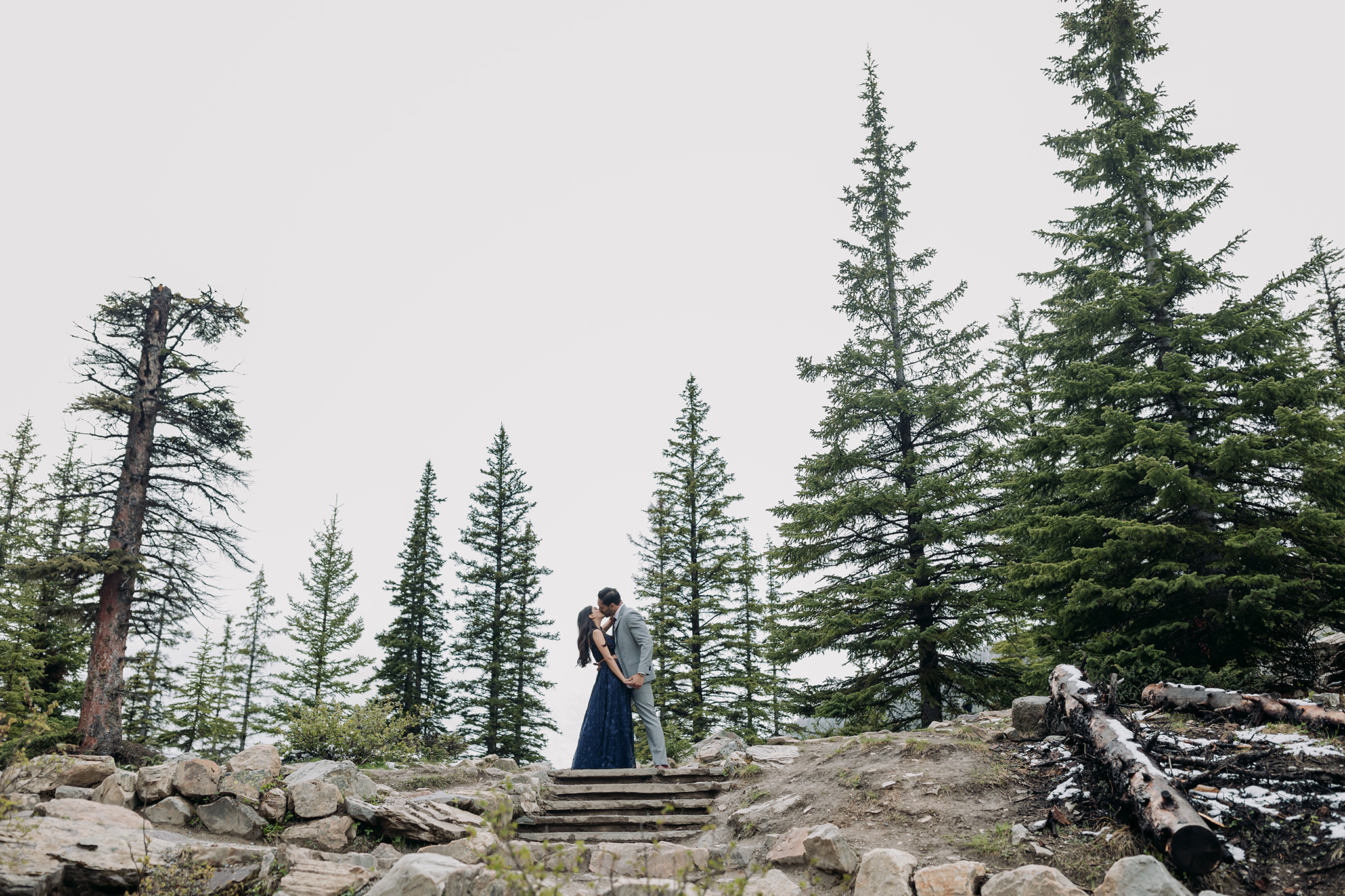 Rocky Mountain National Park formal couples photos in Banff