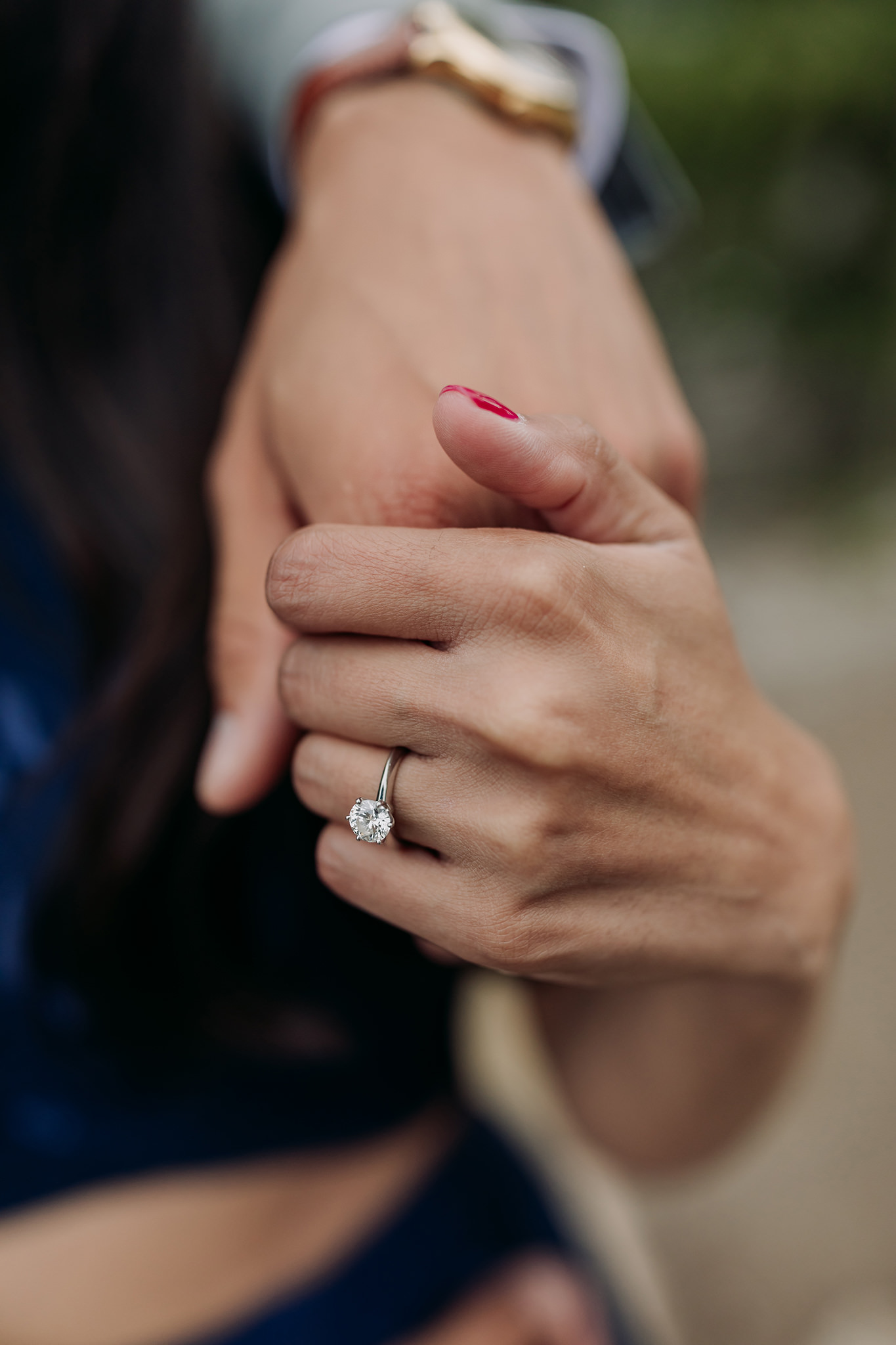 rocky mountain proposal in Banff National Park with Tiffany ring