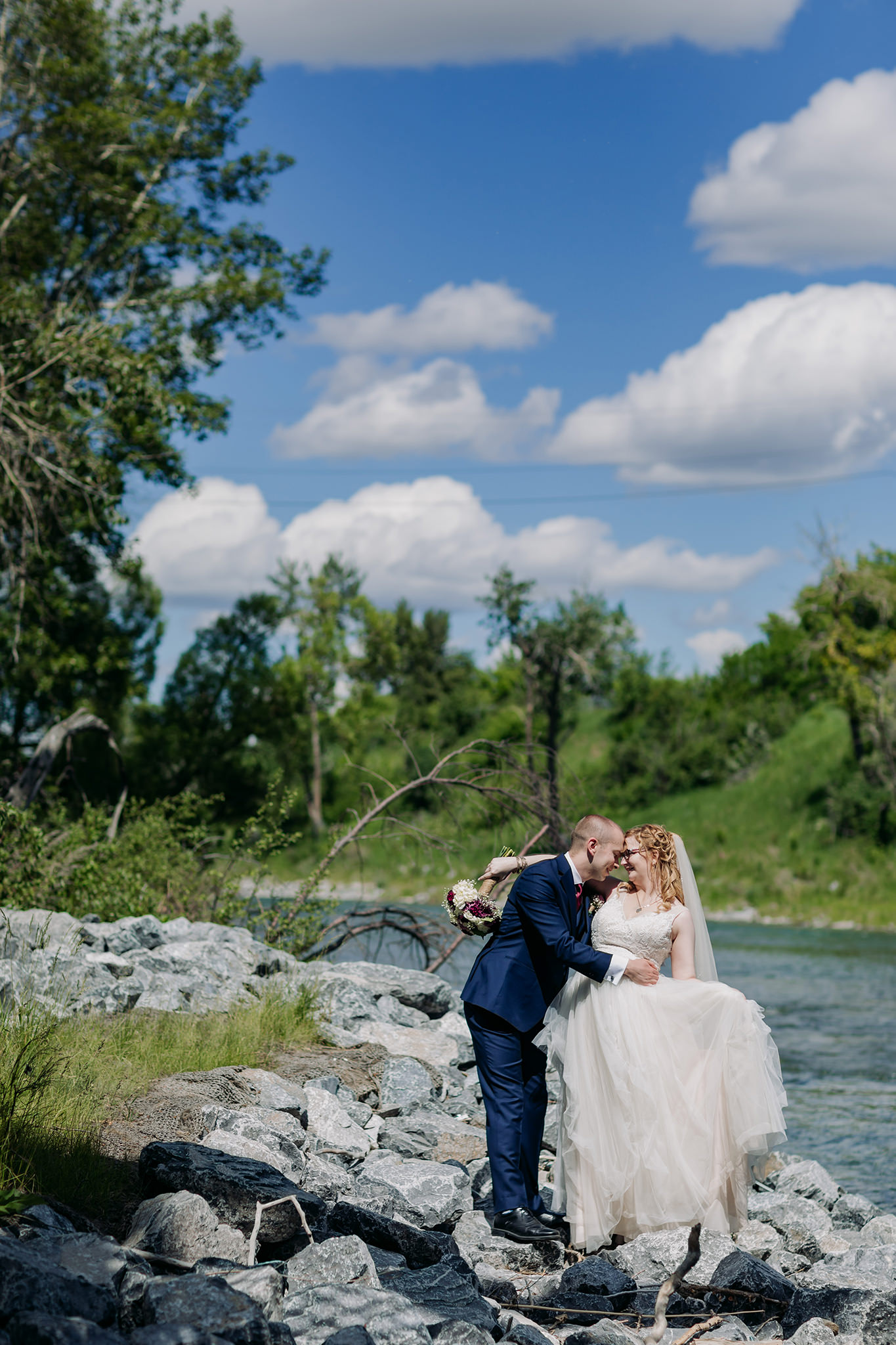 bow river wedding photos