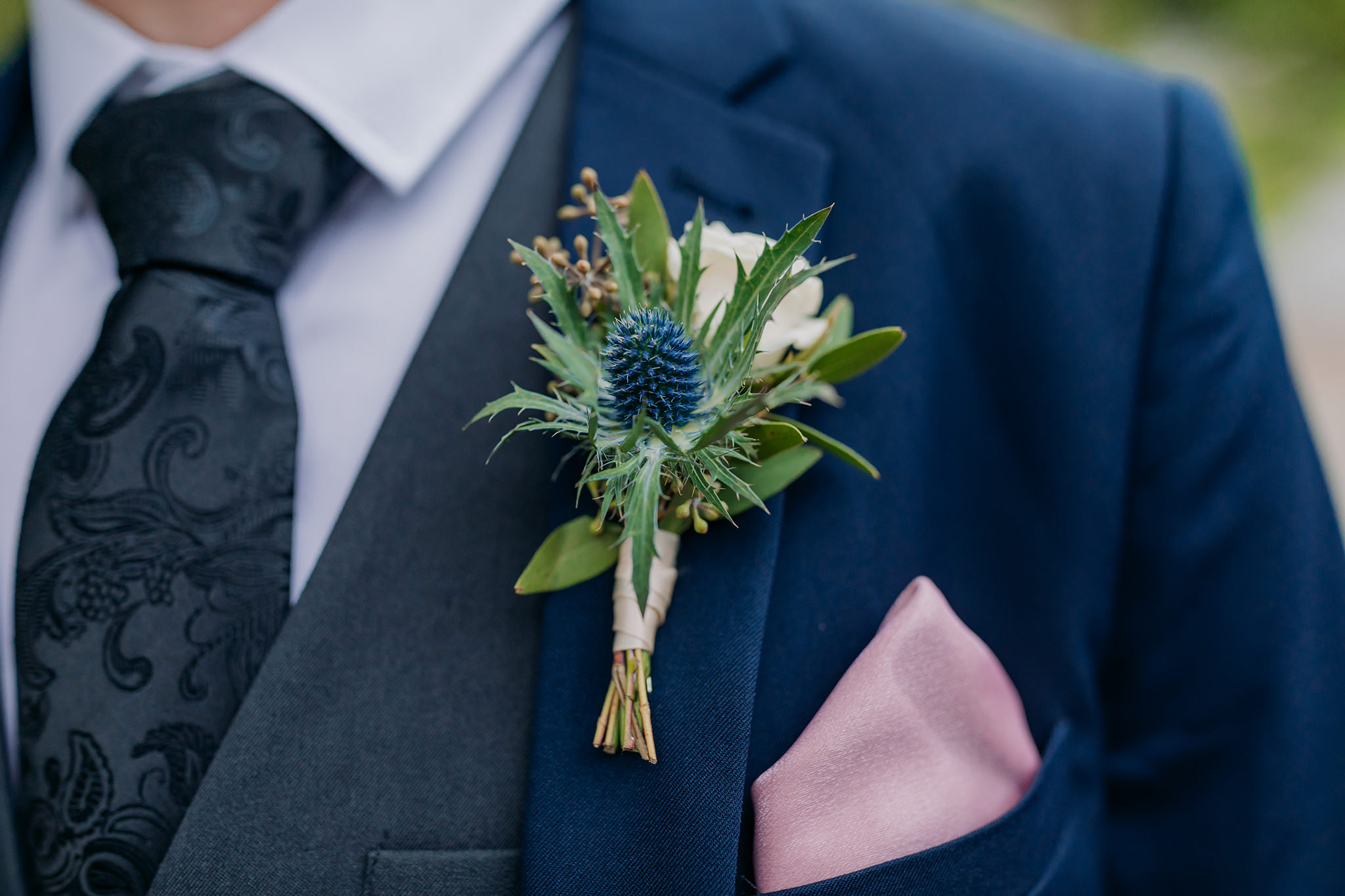 thistle boutonniere