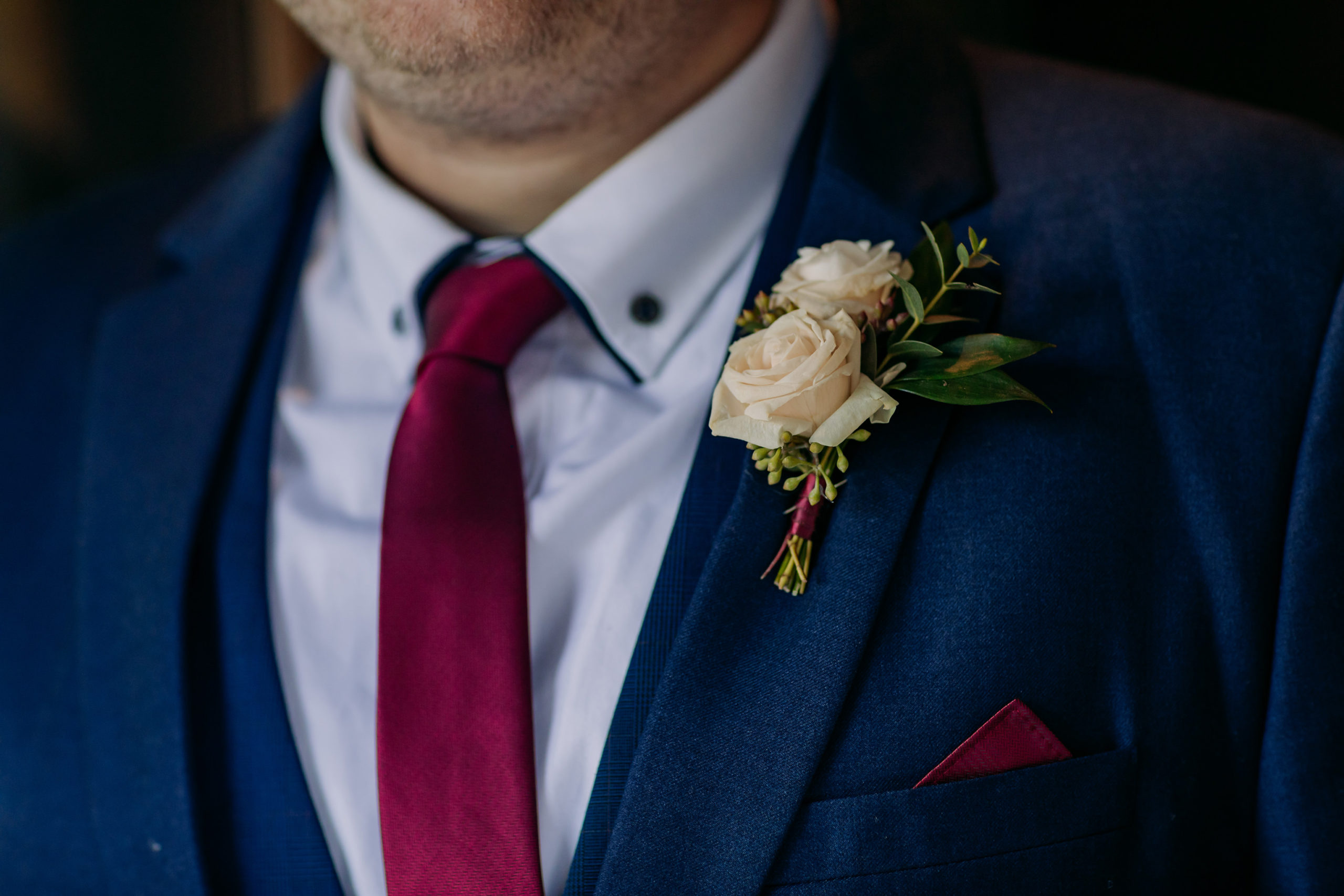 grooms winter boutonniere