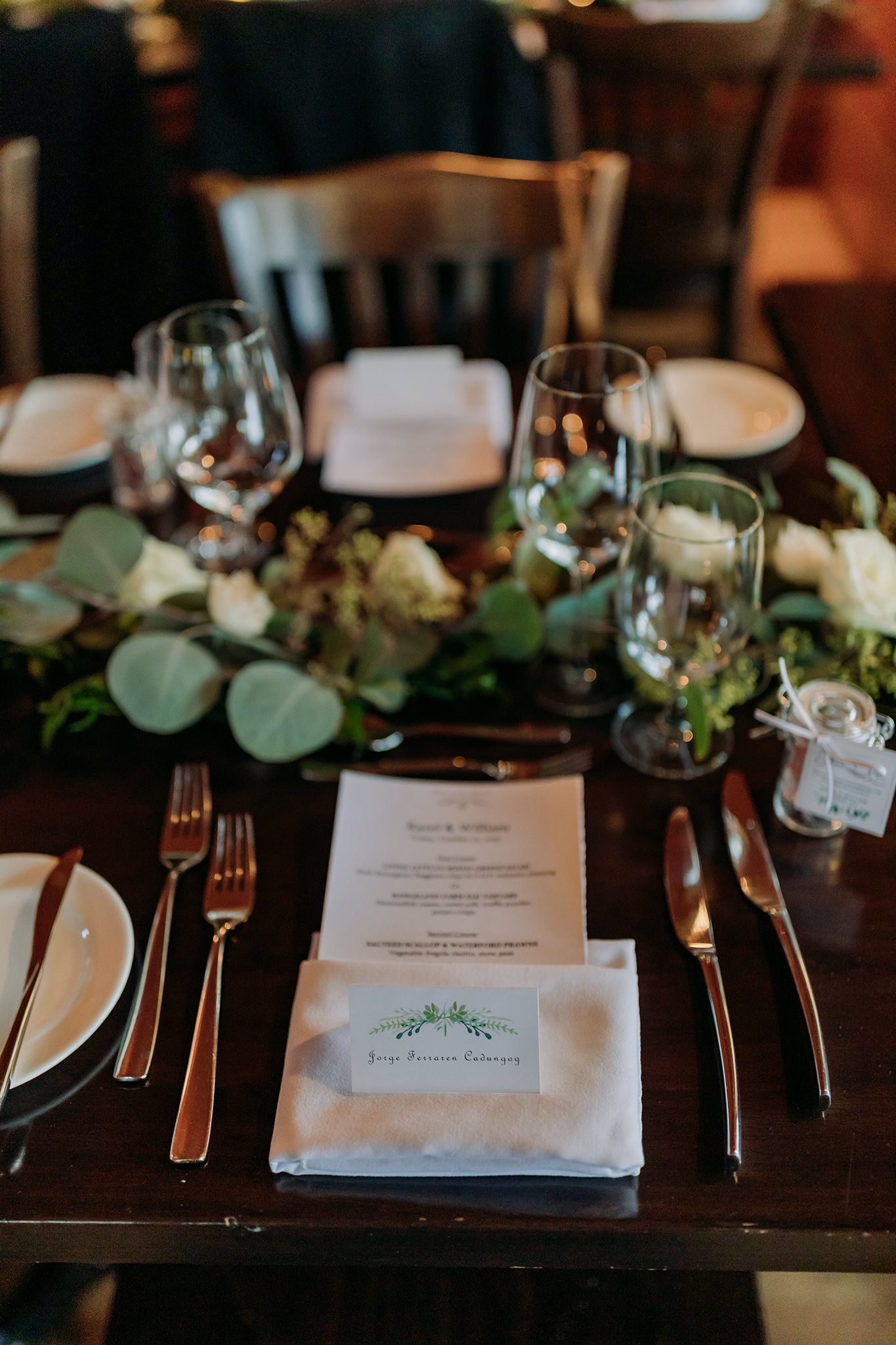 intimate calgary wedding at Bow Valley Ranche wedding reception details