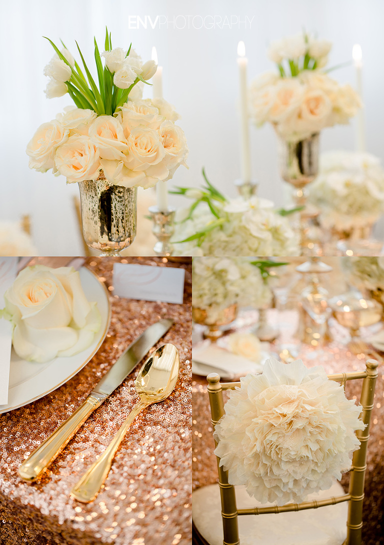 Luxe Rose Gold wedding inspiration by Edmonton wedding vendors