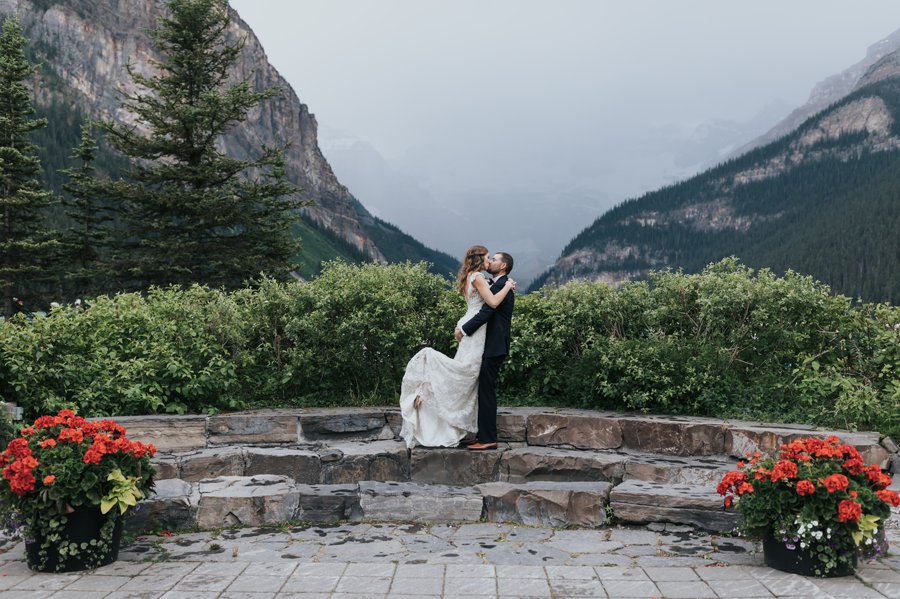 lake louise photographer intimate mountain wedding