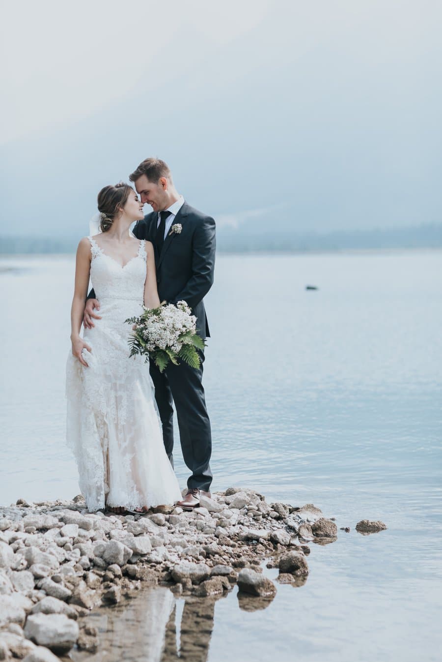 Canmore Wedding Photographer Bride Groom Goat Pond