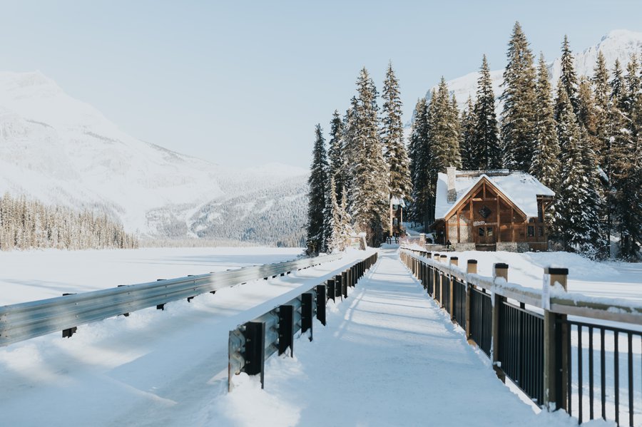 Emerald Lake Lodge in the winter