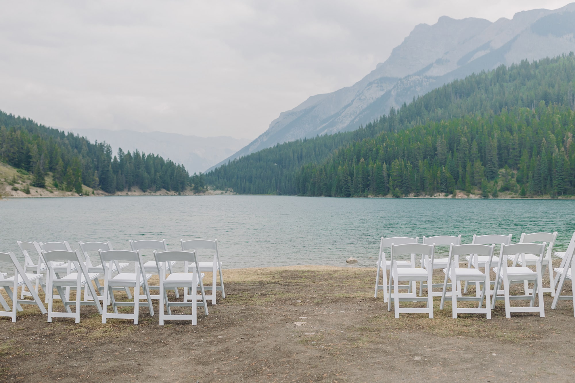 Two Jack Lake Wedding ceremony