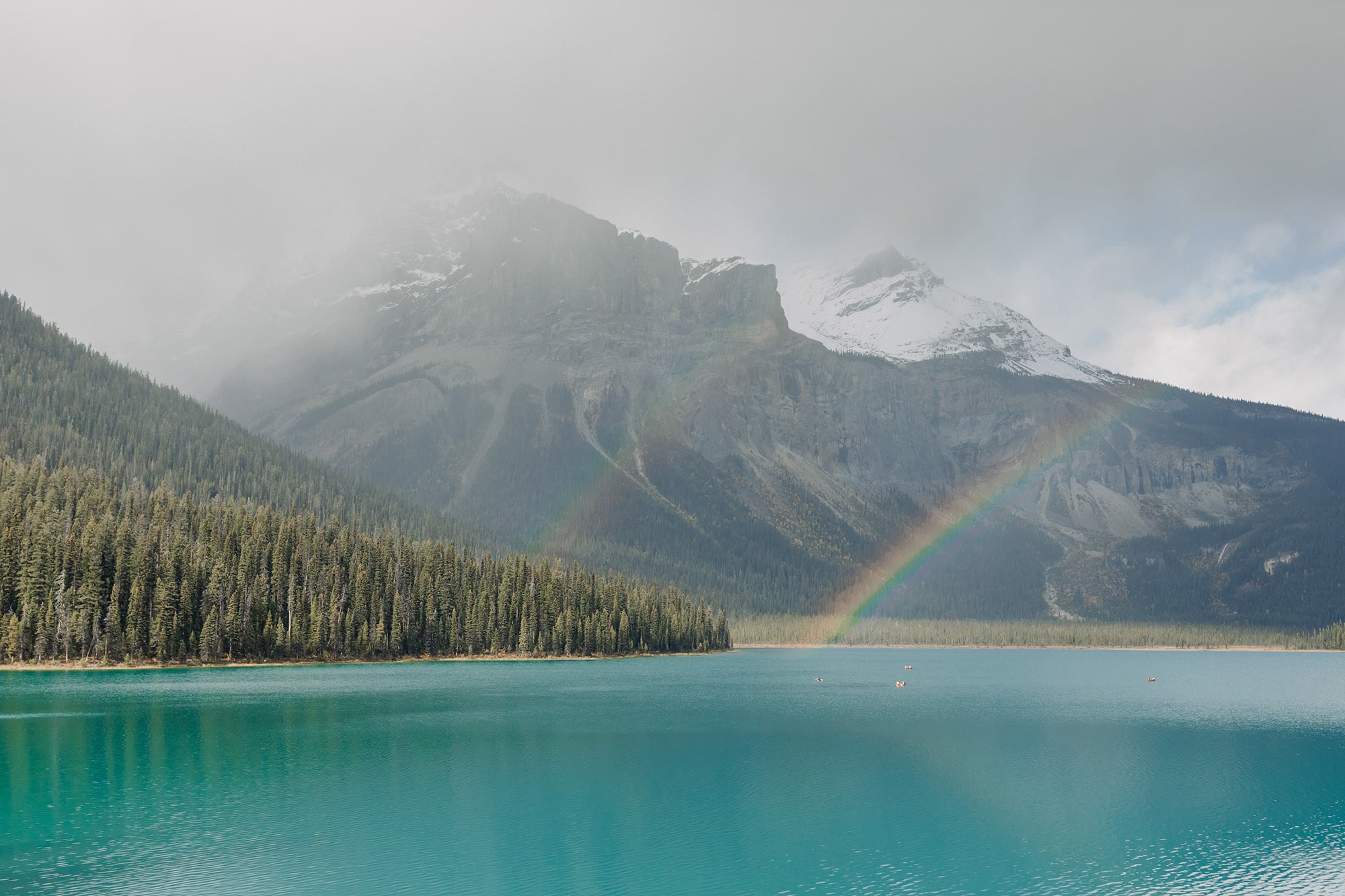 Double rainbow over Emerald Lake