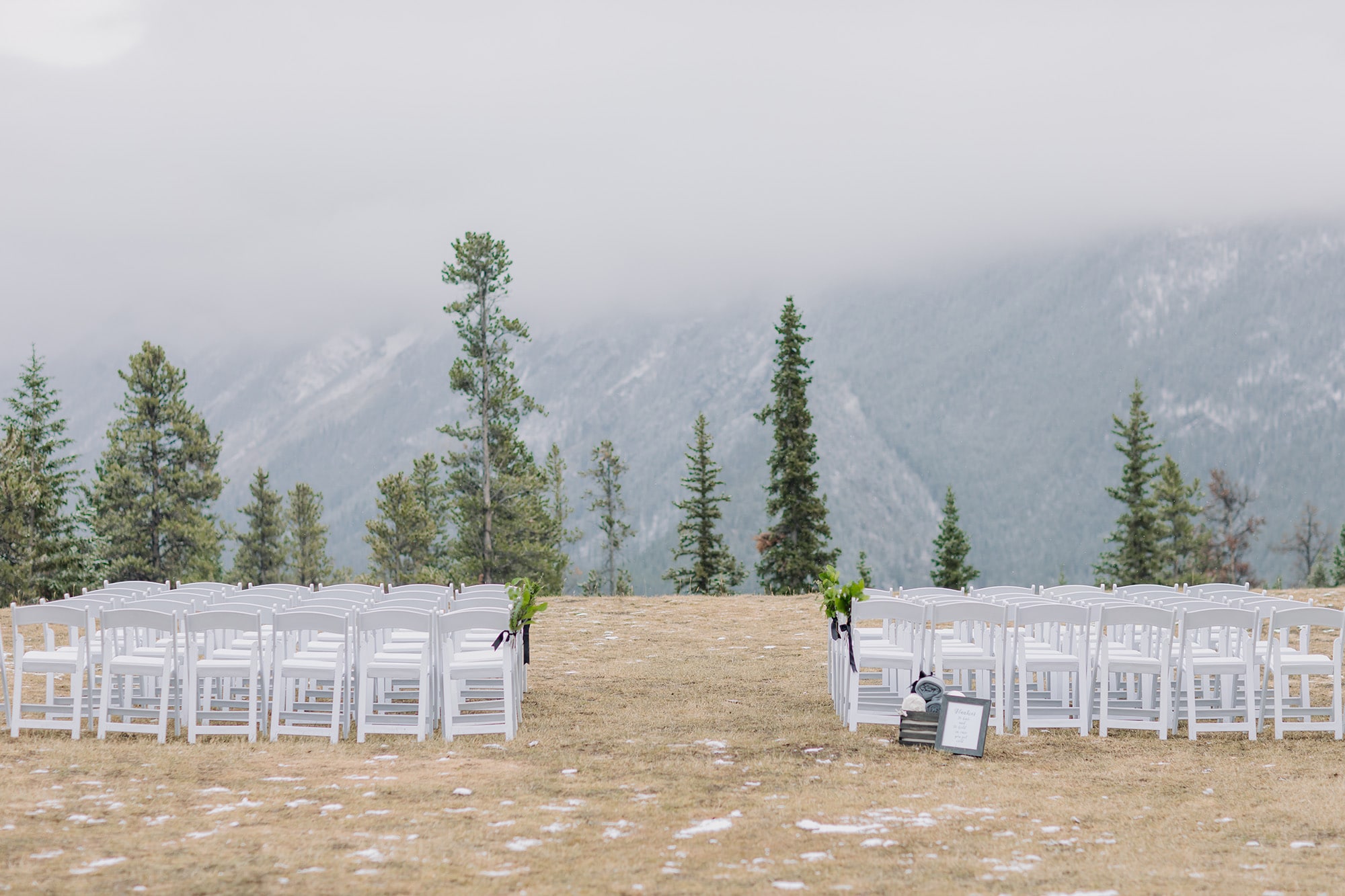 tunnel mountain reservoir outdoor wedding ceremony banff