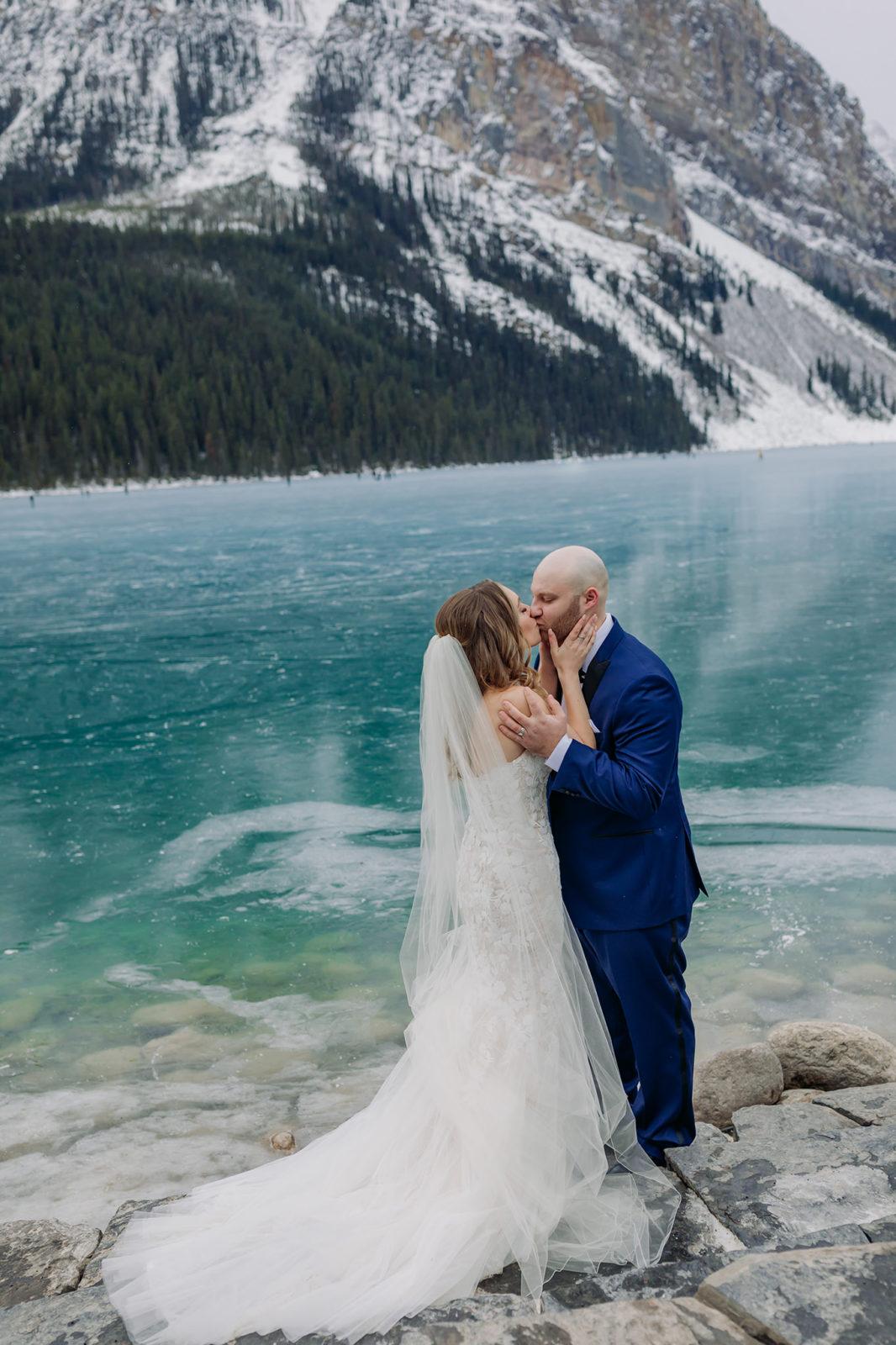 Epic Blue Ice Winter Wedding At Fairmont Chateau Lake Louise Mountains